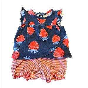 Red and Blue Strawberry matching set.